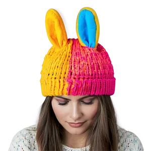 Colorful Bunny Hat Vibrant PNG Uul24