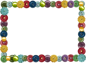 Colorful Button Frame Design PNG