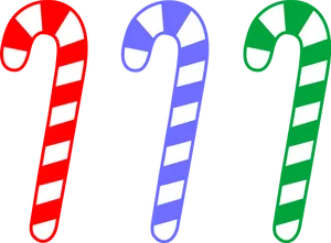 Colorful Candy Canes Vector Illustration PNG image