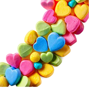 Colorful Candy Hearts Png 06212024 PNG image