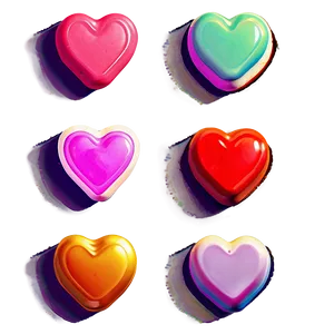 Colorful Candy Hearts Png 06212024 PNG image