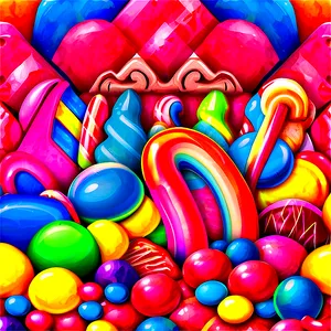 Colorful Candy Land Background PNG 06202024