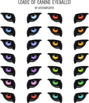 Colorful_ Canine_ Eyes_ Collection PNG image