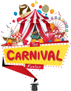 Colorful Carnival Funfair Graphic PNG