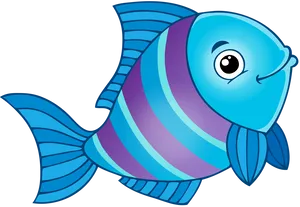 Colorful Cartoon Betta Fish PNG image
