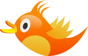 Colorful Cartoon Bird Flying PNG image
