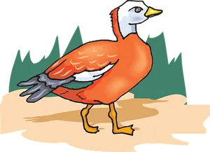 Colorful Cartoon Bird Illustration