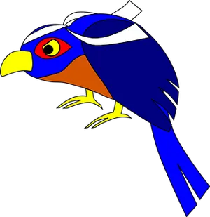 Colorful Cartoon Bird Vector