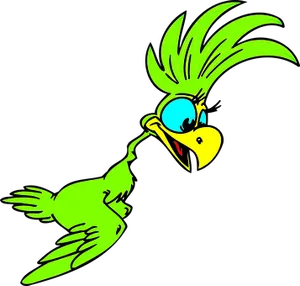 Colorful Cartoon Bird Vector PNG image