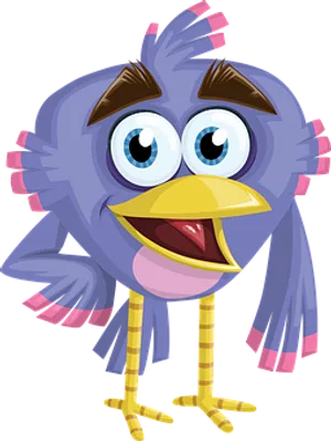 Colorful Cartoon Bird PNG image