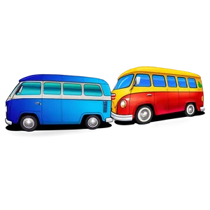 Colorful Cartoon Bus Illustration Png 44 PNG image