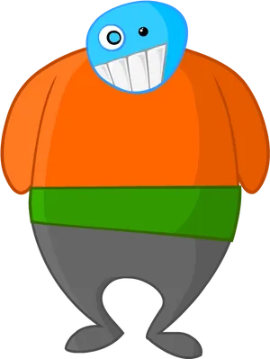 Colorful Cartoon Character Smiling PNG image