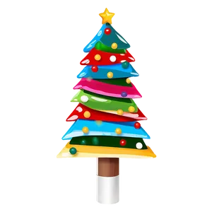 Colorful Cartoon Christmas Tree PNG 27