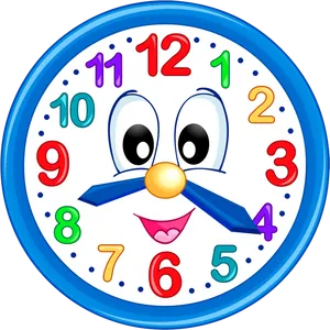 Colorful Cartoon Clock Face