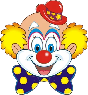 Colorful Cartoon Clown Face