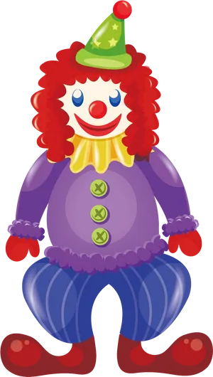 Colorful Cartoon Clown Illustration