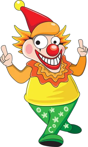 Colorful Cartoon Clown Illustration