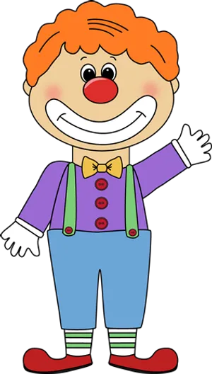 Colorful Cartoon Clown Illustration