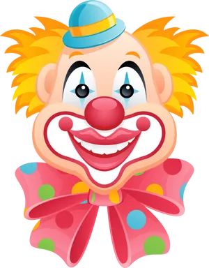 Colorful Cartoon Clown Portrait