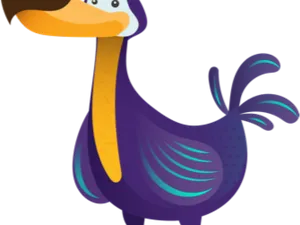 Colorful Cartoon Dodo Bird PNG image