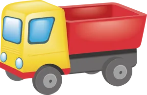 Colorful Cartoon Dump Truck PNG