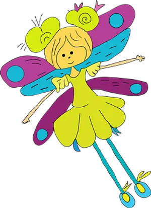 Colorful Cartoon Fairy Illustration