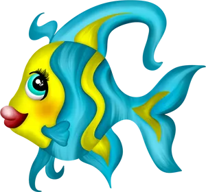 Colorful_ Cartoon_ Fish_ Clipart PNG image