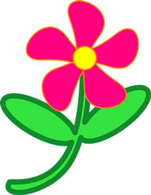 Colorful Cartoon Flower