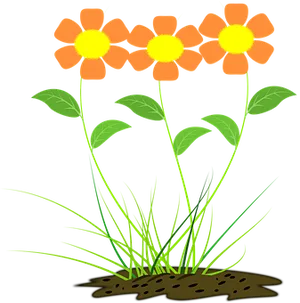 Colorful Cartoon Flowers Illustration