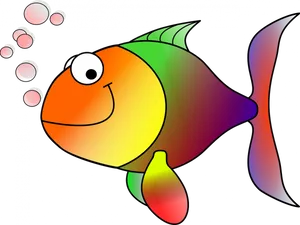 Colorful Cartoon Goldfish