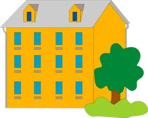 Colorful Cartoon House Vector