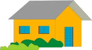 Colorful Cartoon House Vector