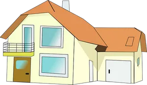Colorful Cartoon House Vector