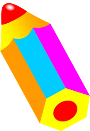 Colorful Cartoon Pencil Illustration