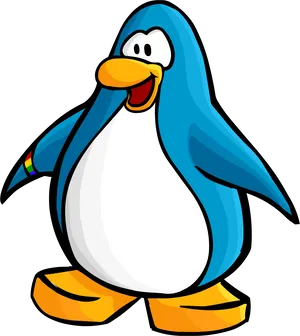 Colorful Cartoon Penguin PNG image