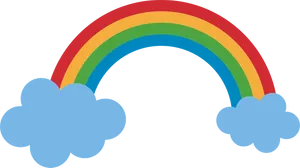 Colorful Cartoon Rainbow PNG image