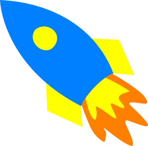 Colorful Cartoon Rocket Clipart PNG