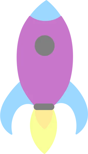 Colorful Cartoon Rocket Vector PNG image