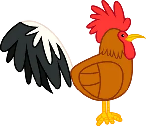 Colorful Cartoon Rooster