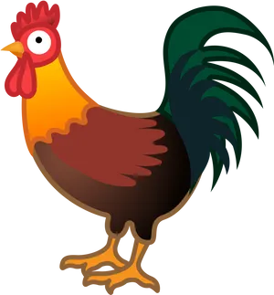 Colorful Cartoon Rooster