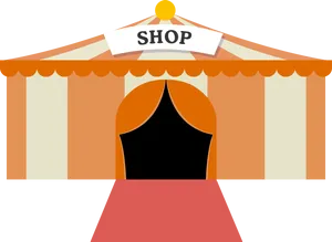 Colorful Cartoon Shopfront PNG image