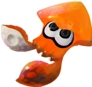 Colorful Cartoon Squid Illustration PNG image