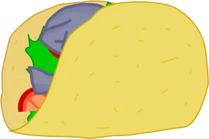 Colorful Cartoon Taco PNG image