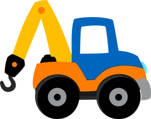 Colorful Cartoon Tow Truck PNG image