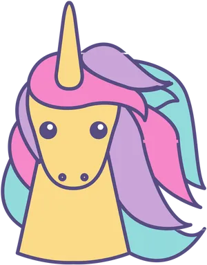 Colorful Cartoon Unicorn Graphic PNG image