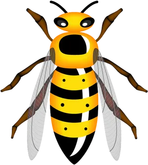 Colorful Cartoon Wasp PNG image