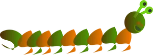 Colorful Cartoon Worm PNG image