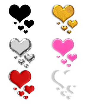 Colorful Cascadeof Hearts