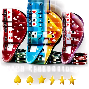 Colorful Casino Cardsand Chips PNG