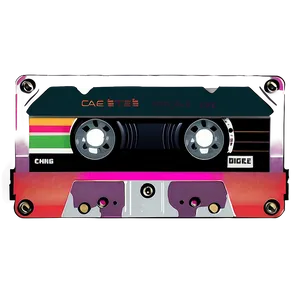 Colorful Cassette Tape PNG 05252024